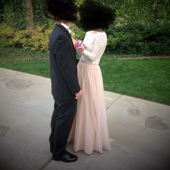 white dress with rose gold